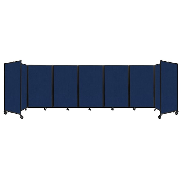 Room Divider 360 Folding Portable Partition 19'6" x 5' Navy Blue Fabric